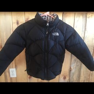 Kids North Face Reversible Down Puffer Coat